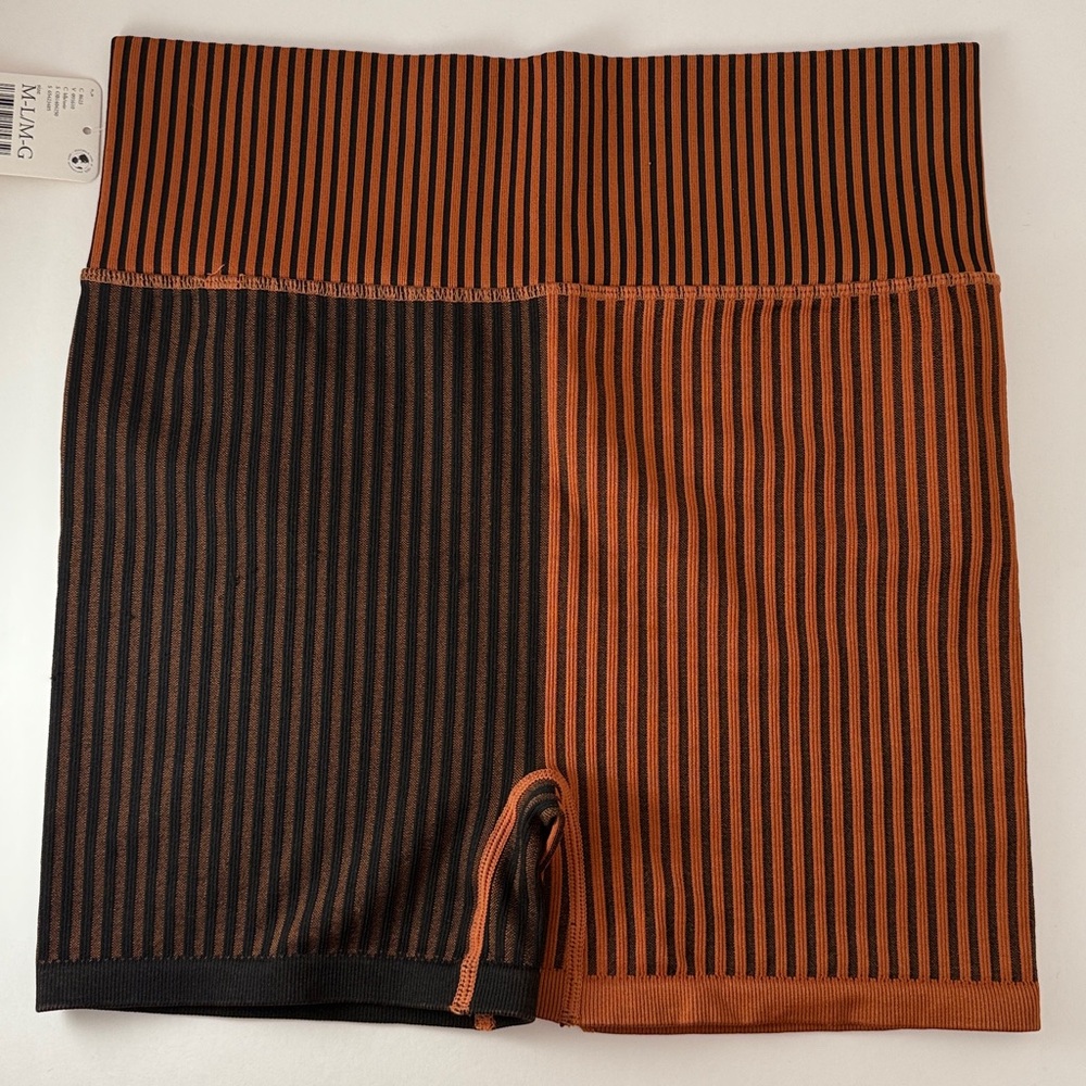 Free People Brown Stripe Mix Bra and Shorts Set - Picture 6 of 6